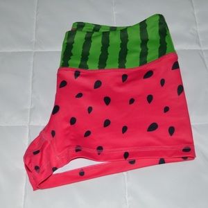 NWOT Feed Me Fight Me Watermelon Shorts